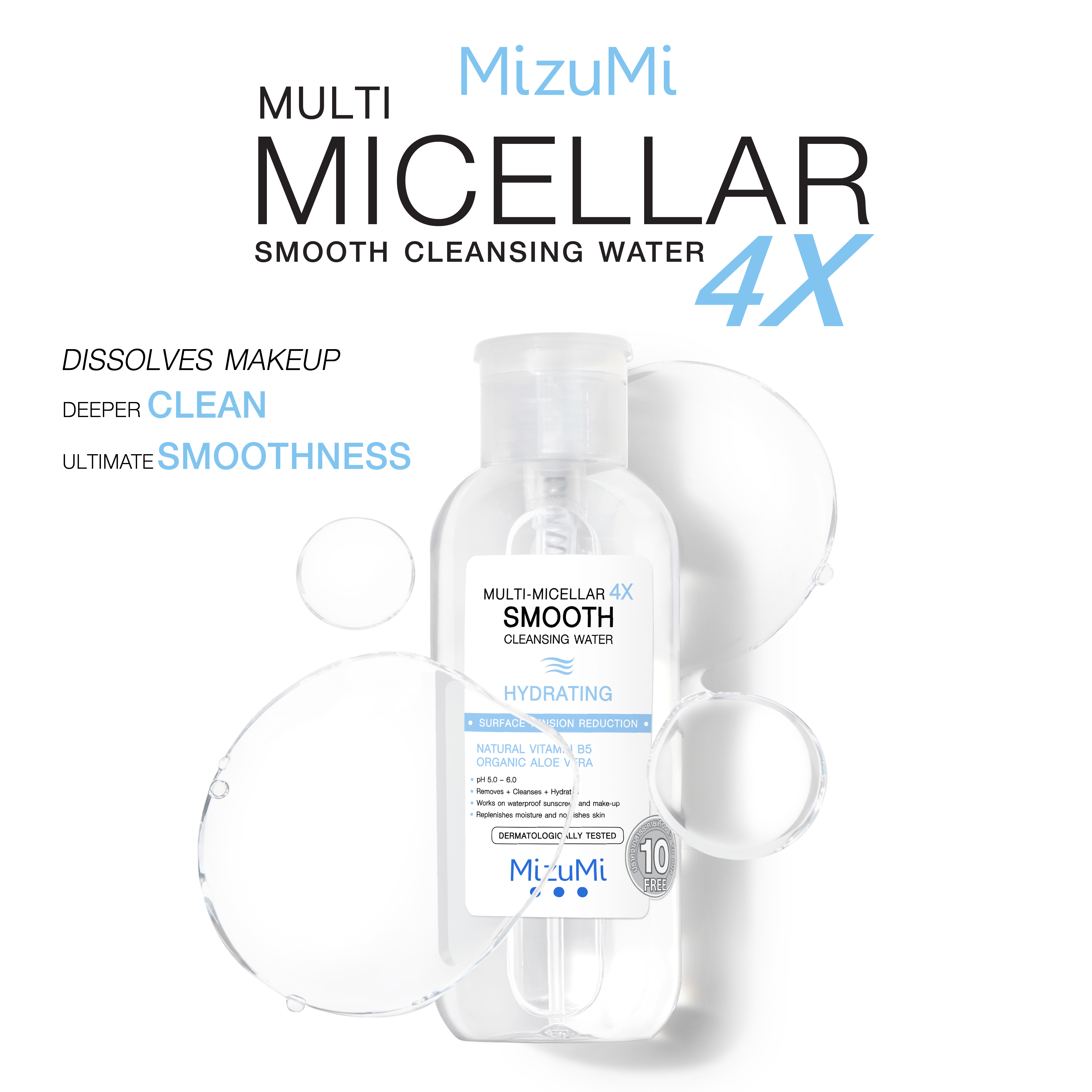 MizuMi Multi-Micellar 4X Smooth Cleansing Water Hydrating