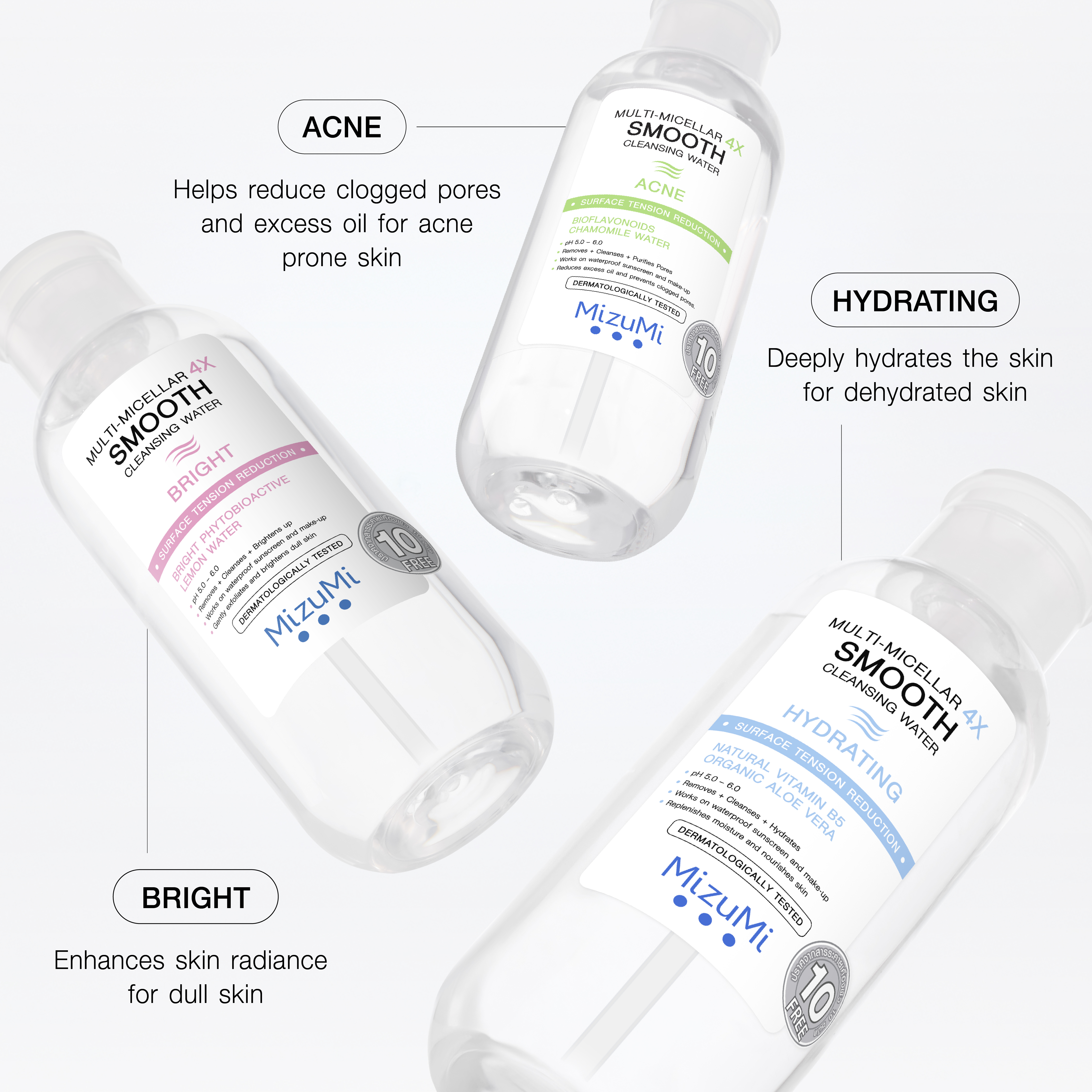 MizuMi Multi-Micellar 4X Smooth Cleansing Water Hydrating