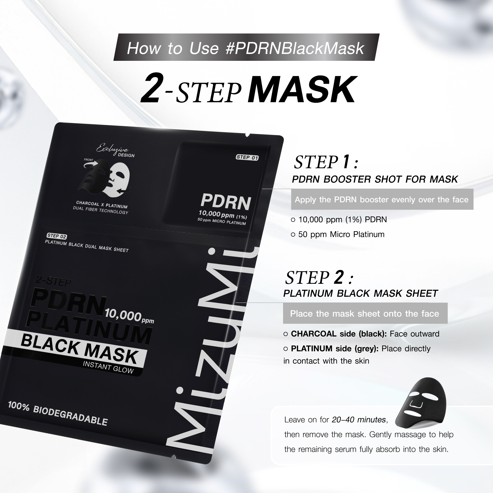 MizuMi PDRN Platinum Black Mask Trial Set