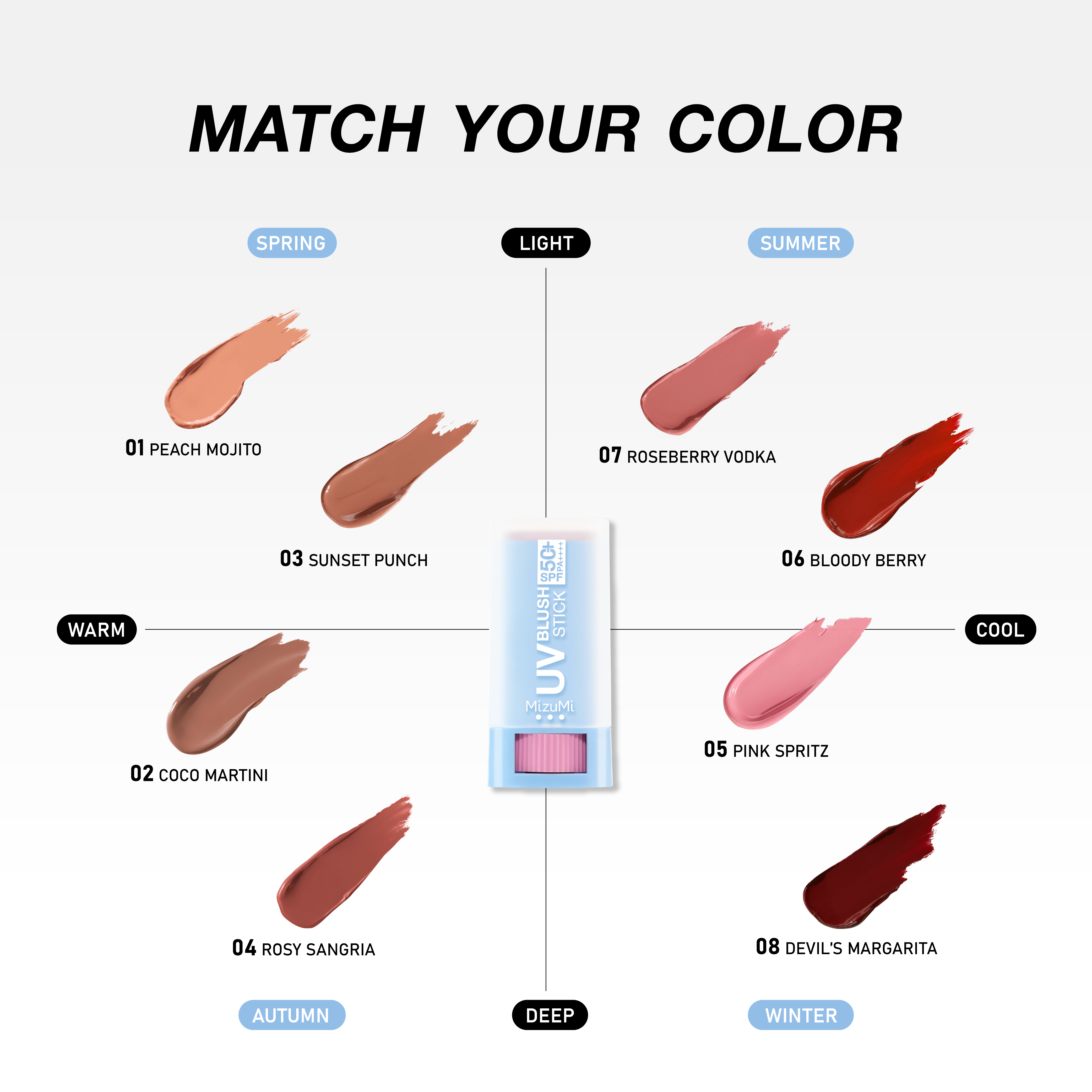 MizuMi UV Blush Stick SPF50+ PA++++