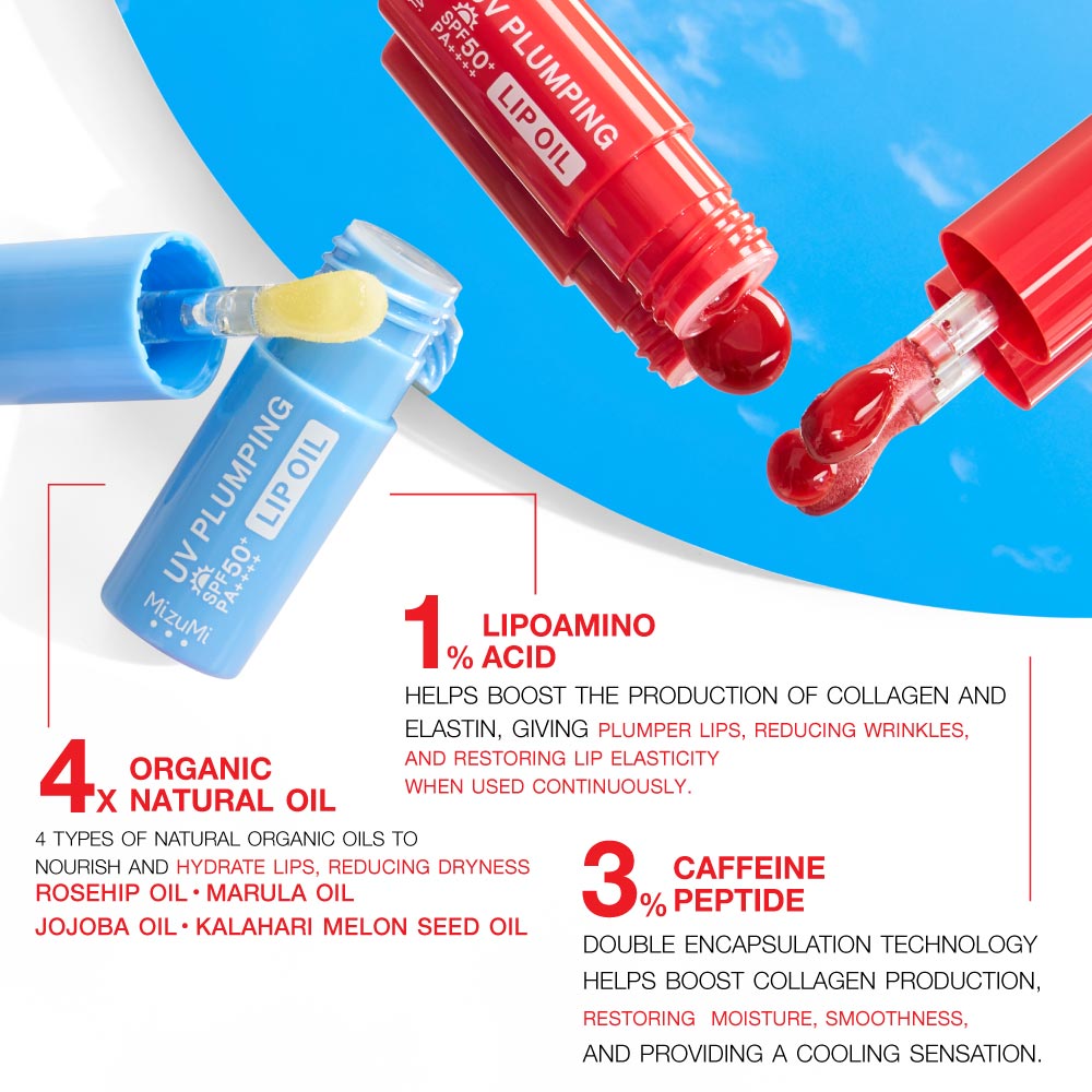 MizuMi UV Plumping Lip Oil SPF50+ PA++++